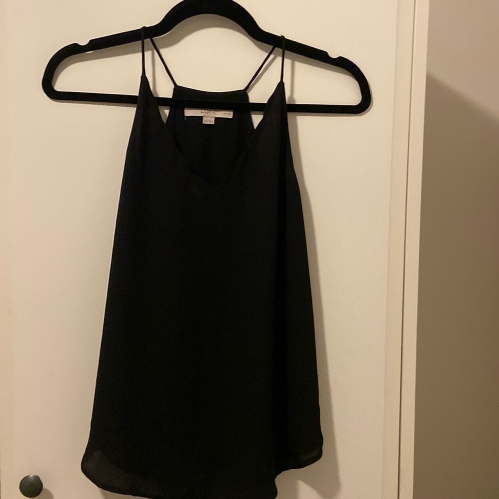 Loft spaghetti strap racerback flowy top